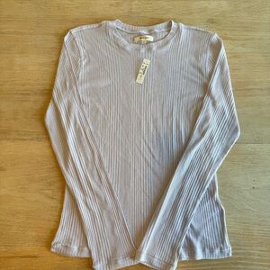 Madwell Ribbed light purple Long Sleeve Top